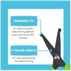 ConairPROPET Rounded-Tip Shears Cat & Dog Grooming Tool, 4-in, Green 7 ConairPROPET Rounded-Tip Shears Cat & Dog Grooming Tool, 4-in, Green -Furry Friends 866422 PT1. AC SS1800 V1688391790