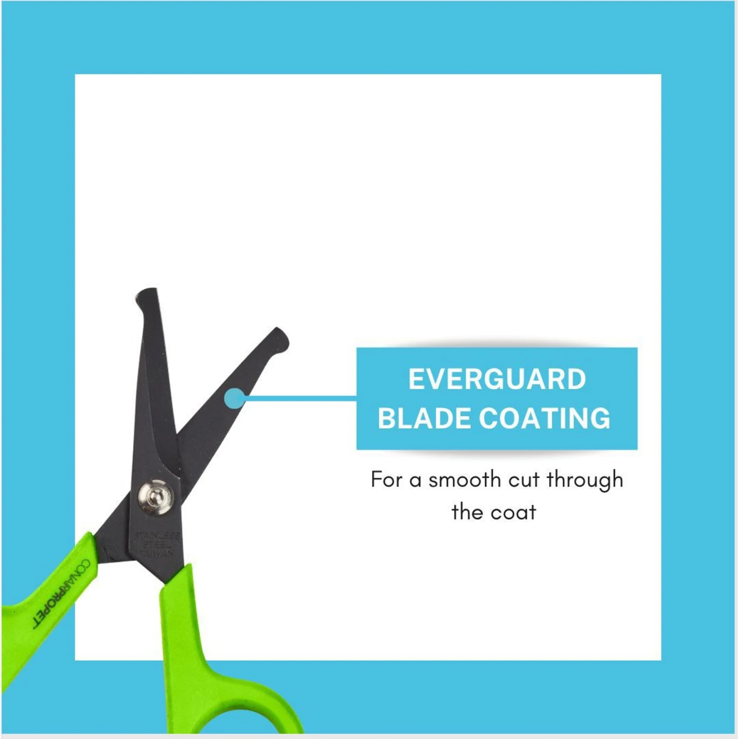 ConairPROPET Rounded-Tip Shears Cat & Dog Grooming Tool, 4-in, Green 5 ConairPROPET Rounded-Tip Shears Cat & Dog Grooming Tool, 4-in, Green - Image 3