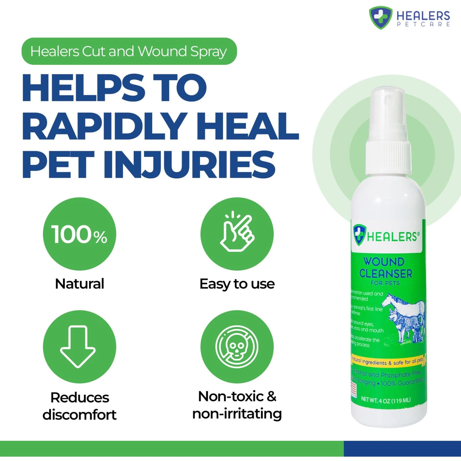 Healers Wound Cleanser Dog & Cat Treatment 8 Healers Wound Cleanser Dog & Cat Treatment - Image 6