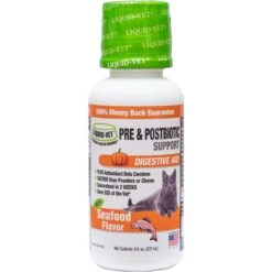 Liquid-Vet Feline Pre & PostBiotic Support Seafood Flavor Cat Digestive Aid, 8-oz Bottle