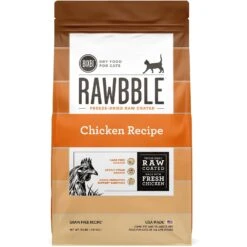 BIXBI Rawbble Dry Food Chicken Recipe For Cats, 10-lb Bag