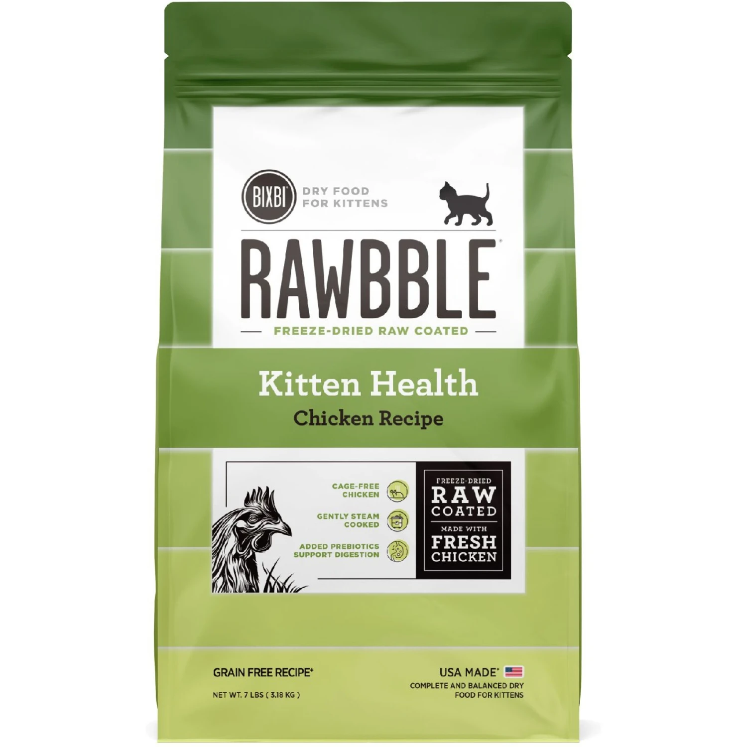 BIXBI Rawbble Dry Food Chicken Recipe For Kittens, 7-lb Bag 3 BIXBI Rawbble Dry Food Chicken Recipe For Kittens, 7-lb Bag