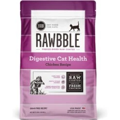 BIXBI Rawbble Dry Food Chicken Digestive Health Recipe For Cats, 3-lb Bag