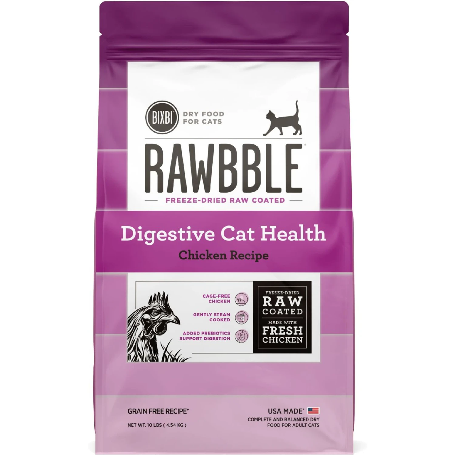 BIXBI Rawbble Dry Food Chicken Digestive Health Recipe For Cats, 10-lb Bag 3 BIXBI Rawbble Dry Food Chicken Digestive Health Recipe For Cats, 10-lb Bag