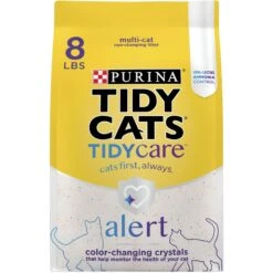 Tidy Cats Alert Health Monitoring Unscented Non-Clumping Cat Litter, 8-lb Bag