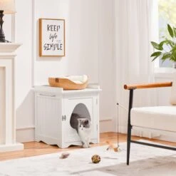 Yaheetech Indoor Cat Litter Box Enclosure