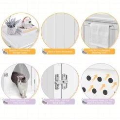 Yaheetech Indoor Cat Litter Box Enclosure 14 Yaheetech Indoor Cat Litter Box Enclosure -Furry Friends 871918 PT4. AC SS1800 V1686250422