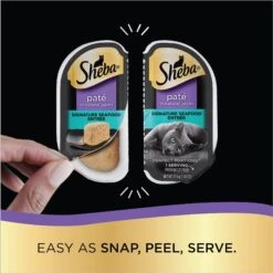 Sheba Perfect Portions Grain-Free Pate Signature Seafood Entree Adult Wet Cat Food Trays -Furry Friends 87808 PT3. AC SS1800 V1609975041
