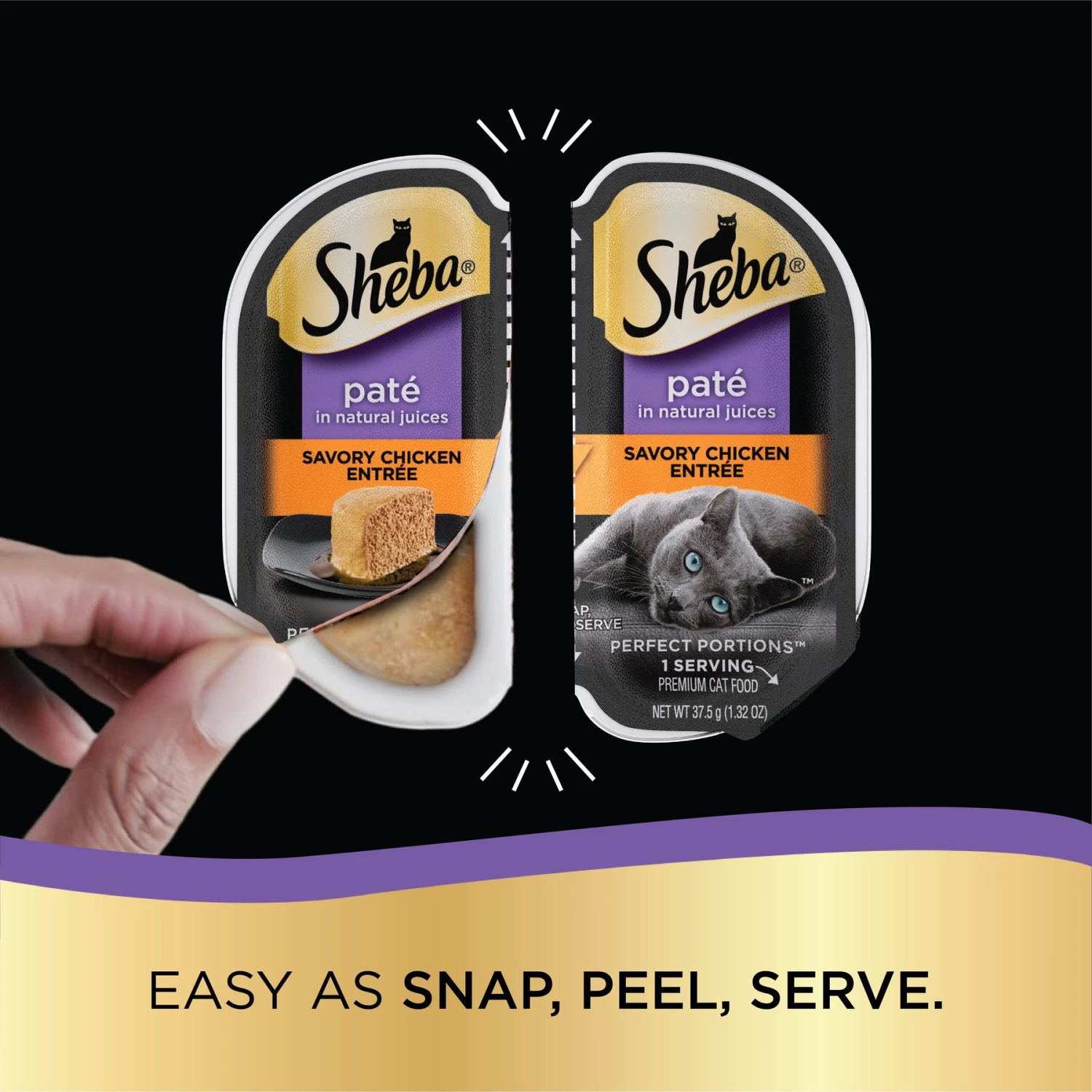 Sheba Perfect Portions Grain-Free Savory Chicken Entree Pate Adult Wet Cat Food Trays 7 Sheba Perfect Portions Grain-Free Savory Chicken Entree Pate Adult Wet Cat Food Trays - Image 5