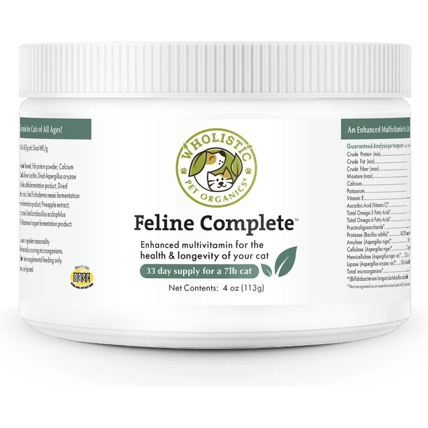 Wholistic Pet Organics Feline Complete Cat Supplement, 4-oz Bottle 3 Wholistic Pet Organics Feline Complete Cat Supplement, 4-oz Bottle