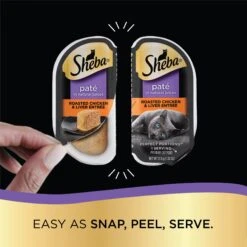 Sheba Perfect Portions Grain-Free Roasted Chicken & Liver Pate Entree Adult Wet Cat Food Trays -Furry Friends 87814 PT4. AC SS1800 V1581713134