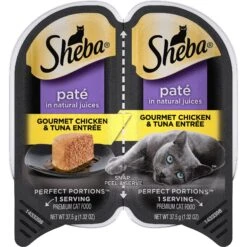 Sheba Perfect Portions Grain-Free Gourmet Chicken & Tuna Pate Entree Adult Wet Cat Food Trays