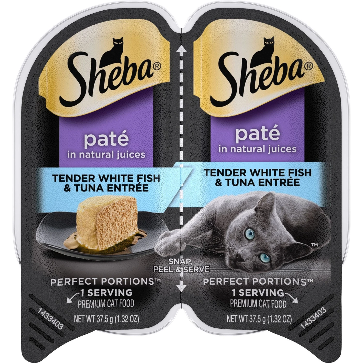 Sheba Perfect Portions Grain-Free Tender Whitefish & Tuna Entree Pate Adult Wet Cat Food Trays 3 Sheba Perfect Portions Grain-Free Tender Whitefish & Tuna Entree Pate Adult Wet Cat Food Trays