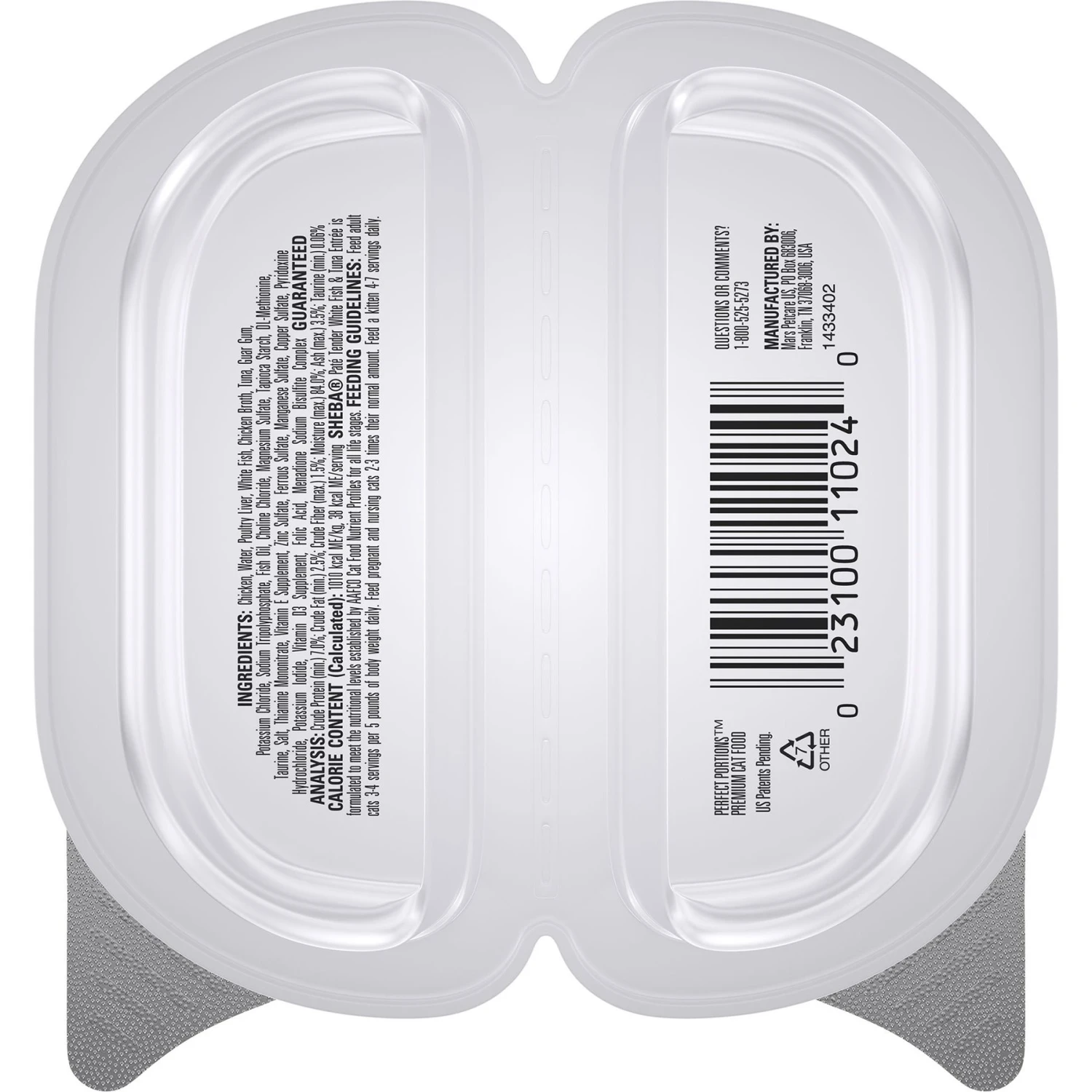 Sheba Perfect Portions Grain-Free Tender Whitefish & Tuna Entree Pate Adult Wet Cat Food Trays 4 Sheba Perfect Portions Grain-Free Tender Whitefish & Tuna Entree Pate Adult Wet Cat Food Trays - Image 2