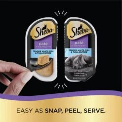 Sheba Perfect Portions Grain-Free Tender Whitefish & Tuna Entree Pate Adult Wet Cat Food Trays 13 Sheba Perfect Portions Grain-Free Tender Whitefish & Tuna Entree Pate Adult Wet Cat Food Trays -Furry Friends 87818 PT2. AC SS1800 V1703276620
