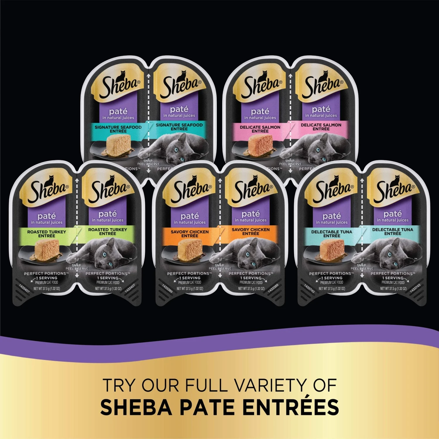 Sheba Perfect Portions Grain-Free Tender Whitefish & Tuna Entree Pate Adult Wet Cat Food Trays 6 Sheba Perfect Portions Grain-Free Tender Whitefish & Tuna Entree Pate Adult Wet Cat Food Trays - Image 4