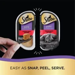 Sheba Perfect Portions Grain-Free Tender Beef Entree Pate Adult Wet Cat Food Trays -Furry Friends 87820 PT4. AC SS1800 V1581712741