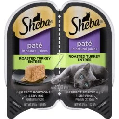 Sheba Perfect Portions Grain-Free Roasted Turkey Entree Pate Adult Wet Cat Food Trays