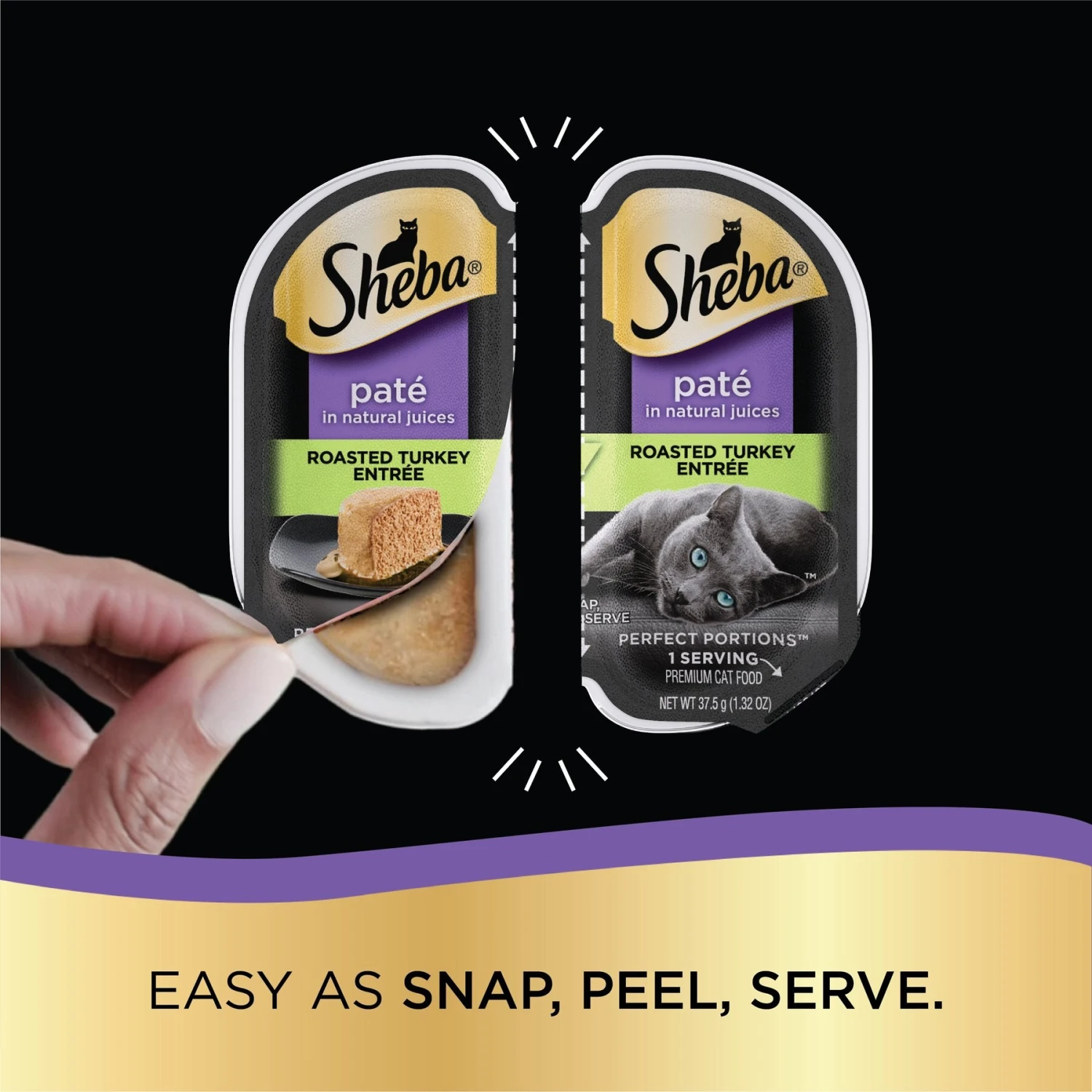 Sheba Perfect Portions Grain-Free Roasted Turkey Entree Pate Adult Wet Cat Food Trays 7 Sheba Perfect Portions Grain-Free Roasted Turkey Entree Pate Adult Wet Cat Food Trays - Image 5
