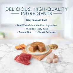 Blue Buffalo Tastefuls Natural Pate Ocean Fish & Tuna Entree Wet Cat Food, 3-oz Can, Case Of 12 -Furry Friends 879342 PT4. AC SS1800 V1687358451