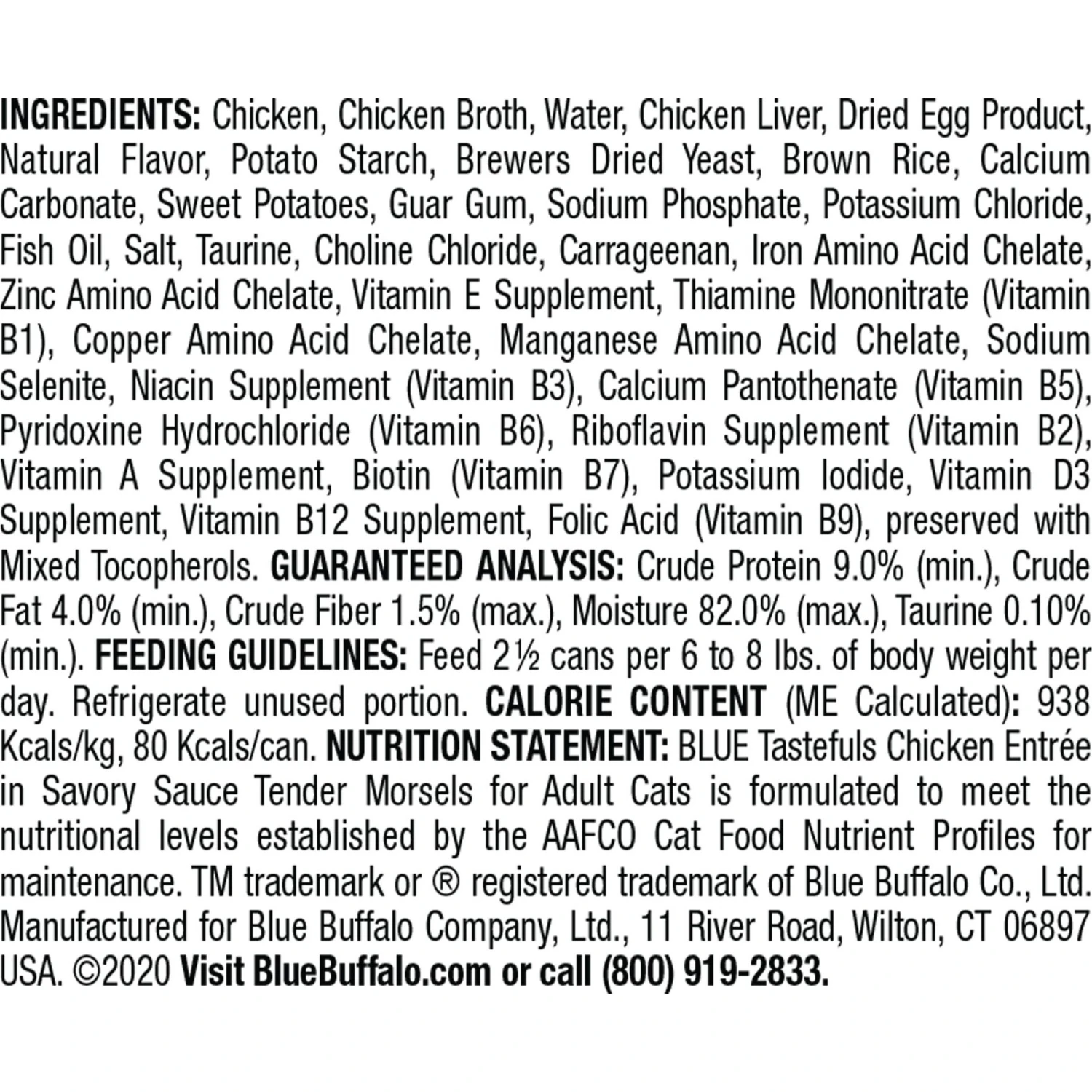 Blue Buffalo Tastefuls Natural Tender Morsels Chicken Entree Wet Cat Food, 3-oz Can, Case Of 12 4 Blue Buffalo Tastefuls Natural Tender Morsels Chicken Entree Wet Cat Food, 3-oz Can, Case Of 12 - Image 2