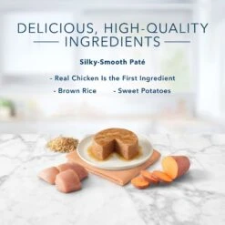 Blue Buffalo Tastefuls Natural Pate Chicken Entree Wet Cat Food, 3-oz Can, Case Of 12 -Furry Friends 879422 PT4. AC SS1800 V1687357999