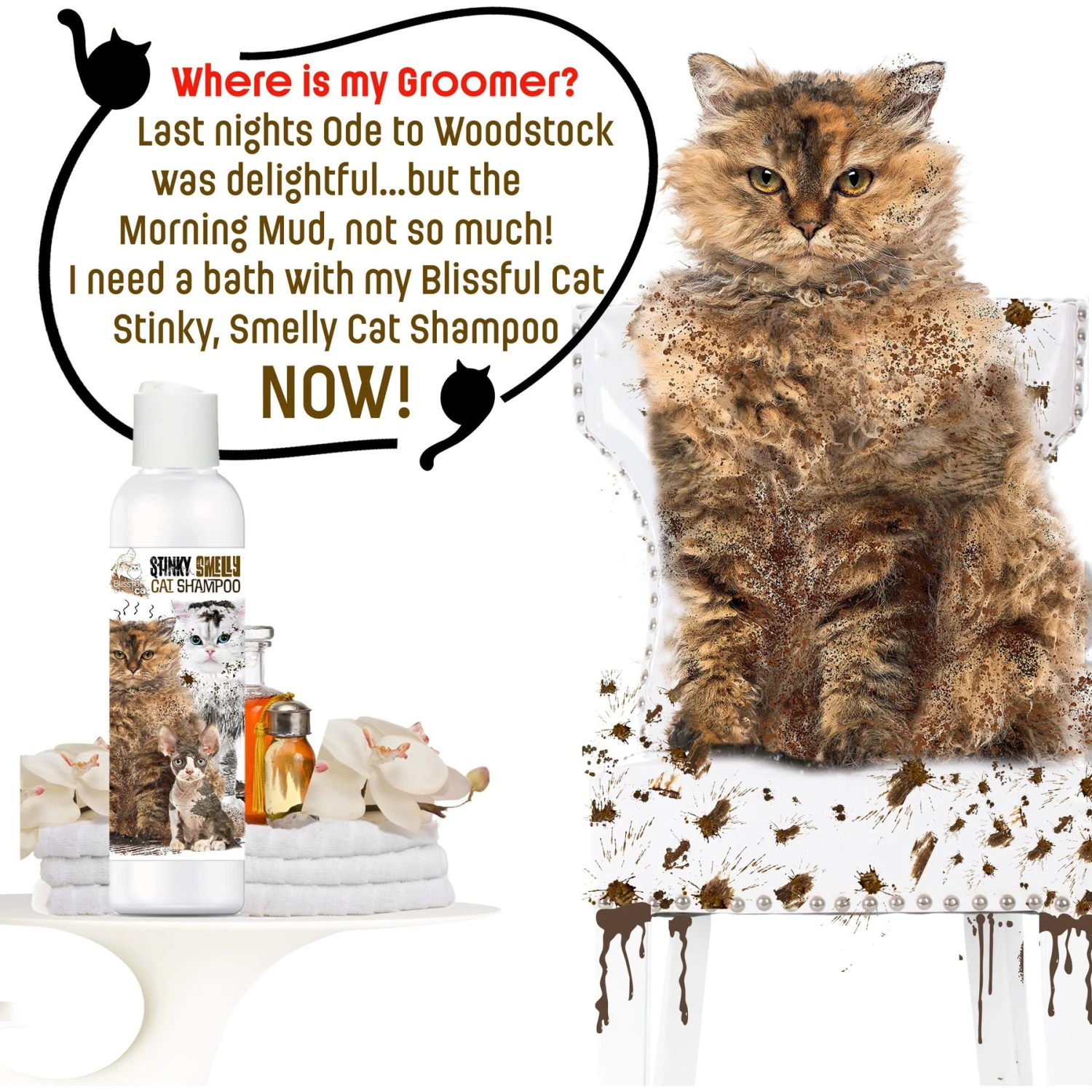 The Blissful Dog Dirty Smelly Cat Shampoo, 4-oz Bottle 5 The Blissful Dog Dirty Smelly Cat Shampoo, 4-oz Bottle - Image 3