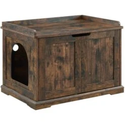 Unipaws Furniture Enclosure Decorative Storage Bench Cat Litter Box -Furry Friends 880006 PT2. AC SS1800 V1686079646