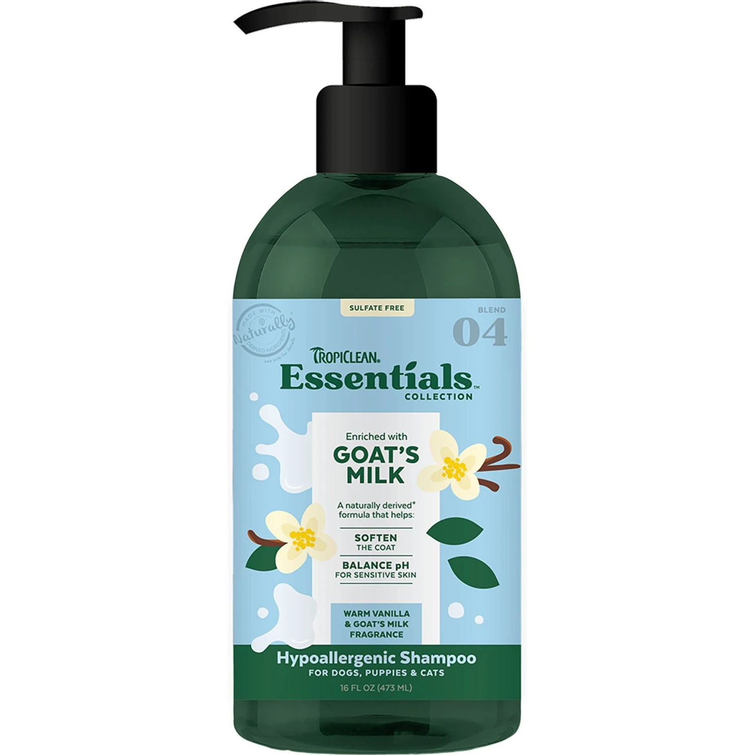 TropiClean Essentials Goat's Milk Dog Shampoo, 16-oz Bottle 3 TropiClean Essentials Goat's Milk Dog Shampoo, 16-oz Bottle