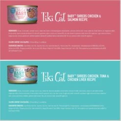Tiki Cat Baby Variety Pack Shreds Grain-Free Wet Cat Food, 2.4-oz Can, Case Of 12 -Furry Friends 883446 PT3. AC SS1800 V1690570678