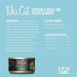 Tiki Cat After Dark Chicken & Quail Egg Grain-Free Wet Cat Food -Furry Friends 883558 PT1. AC SS1800 V1690565293