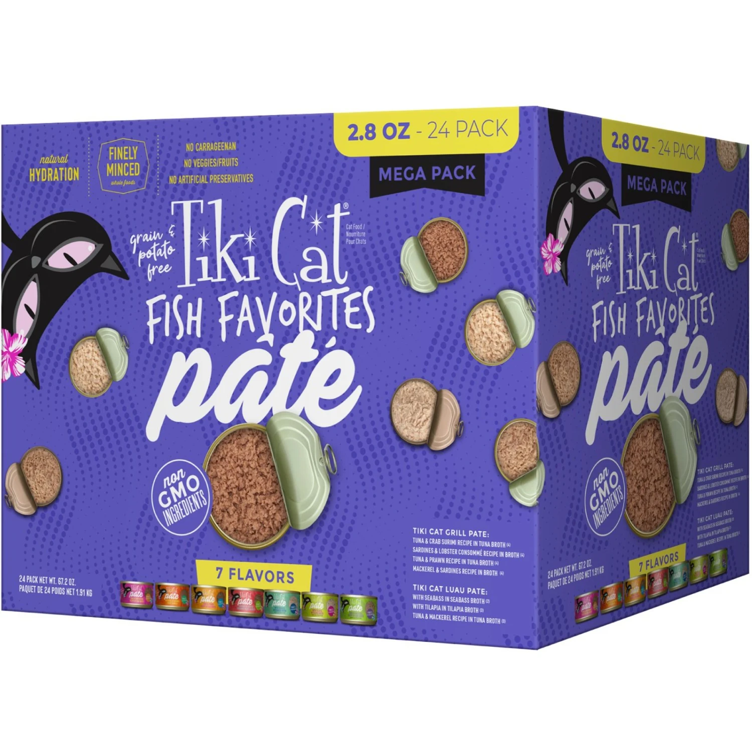 Tiki Cat Fish Favorites Pate Grain-Free Wet Cat Food, 2.8-oz Can, Case Of 24 3 Tiki Cat Fish Favorites Pate Grain-Free Wet Cat Food, 2.8-oz Can, Case Of 24