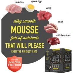 Tiki Cat After Dark Velvet Mousse Variety Pack Grain-Free Wet Cat Food, 2.8-oz Pouch, Case Of 12 -Furry Friends 883622 PT2. AC SS1800 V1690570624