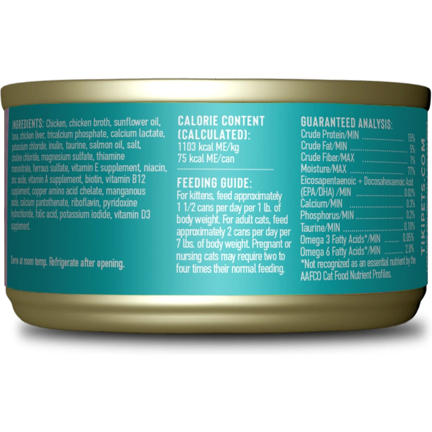 Tiki Cat Baby Chicken, Tuna, & Chicken Liver Shreds Grain-Free Wet Cat Food, 2.4-oz Can, Case Of 12 4 Tiki Cat Baby Chicken, Tuna, & Chicken Liver Shreds Grain-Free Wet Cat Food, 2.4-oz Can, Case Of 12 - Image 2