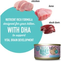 Tiki Cat Baby Chicken, Tuna, & Chicken Liver Shreds Grain-Free Wet Cat Food, 2.4-oz Can, Case Of 12 13 Tiki Cat Baby Chicken, Tuna, & Chicken Liver Shreds Grain-Free Wet Cat Food, 2.4-oz Can, Case Of 12 -Furry Friends 883654 PT3. AC SS1800 V1690562080
