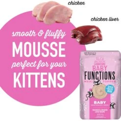 Tiki Cat Born Carnivore Baby Functional Cat Food Topper, 1.5-oz Pouch, Case Of 12 -Furry Friends 883686 PT3. AC SS1800 V1690566676