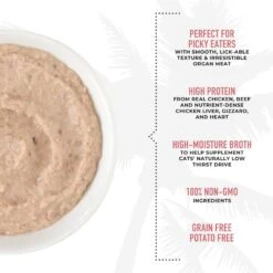 Tiki Cat After Dark Velvet Mousse Chicken & Beef Grain-Free Wet Cat Food, 2.8-oz Pouch, Case Of 12 -Furry Friends 883942 PT4. AC SS1800 V1690566668