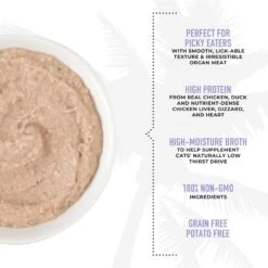 Tiki Cat After Dark Velvet Mousse Chicken & Duck Grain-Free Wet Cat Food, 2.8-oz Pouch, Case Of 12 -Furry Friends 883958 PT4. AC SS1800 V1690565285