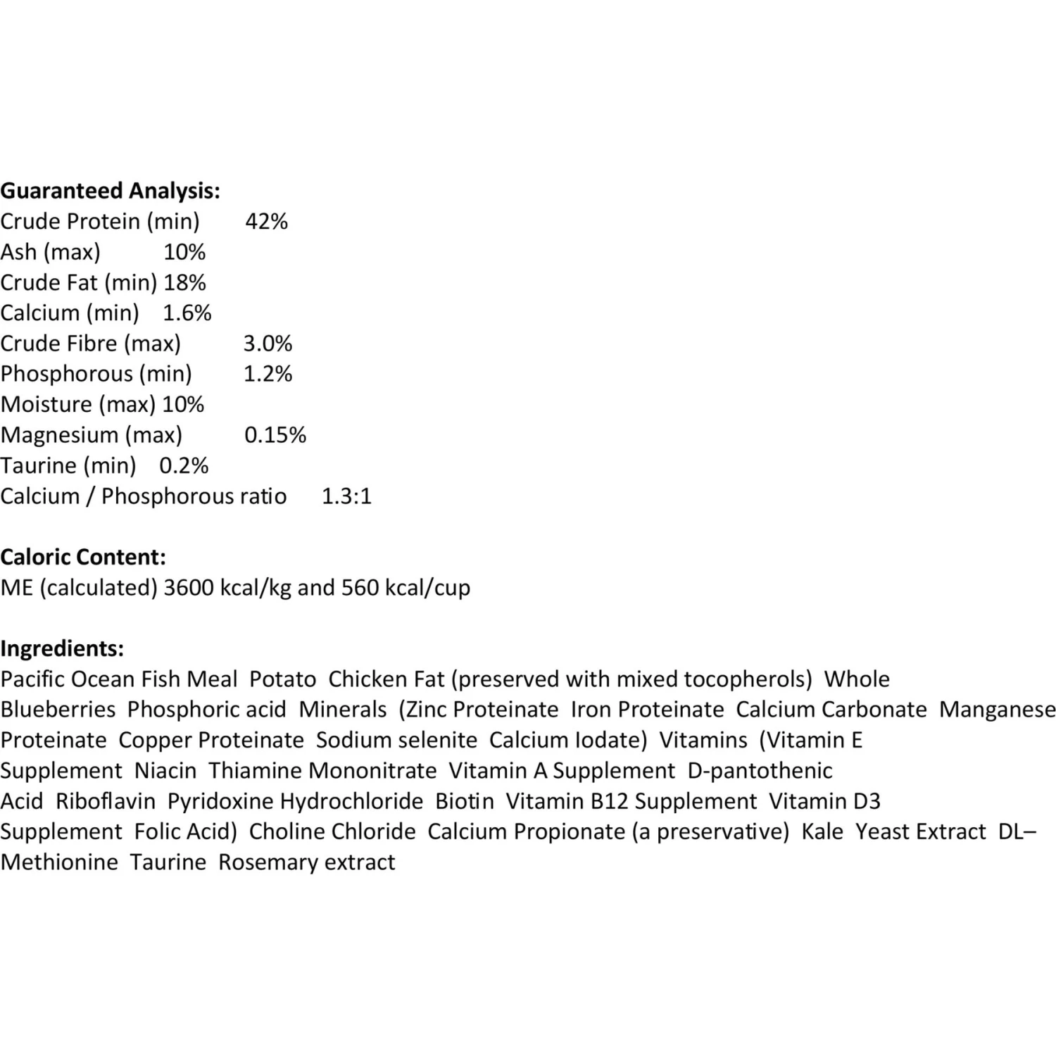 Firstmate Pacific Ocean Fish Meal With Blueberries Formula Limited Ingredient Diet Grain-Free Dry Cat Food 4 Firstmate Pacific Ocean Fish Meal With Blueberries Formula Limited Ingredient Diet Grain-Free Dry Cat Food - Image 2