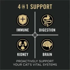 Purina Pro Plan Vital Systems 4-in-1 Formula Salmon & Rice Formula Senior Cat Food Dry -Furry Friends 886030 PT3. AC SS1800 V1688580493