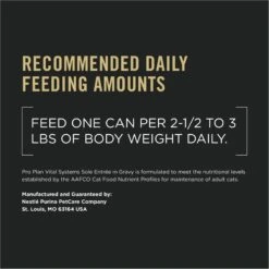 Purina Pro Plan Vital Systems Sole Entree In Wet Cat Food Gravy, 3-oz Can, Case Of 24 -Furry Friends 886102 PT7. AC SS1800 V1688579746