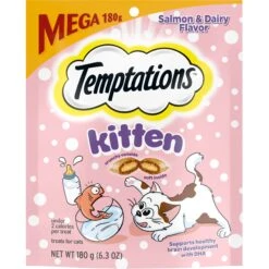 Iams ProActive Health Kitten Dry Cat Food & Temptations Salmon & Dairy Flavor Crunchy & Soft Kitten Treats -Furry Friends 894270 PT5. AC SS1800 V1687200646