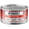 BIXBI Rawbble Beef Pate Wet Food For Cats, 2.75-oz Can, Case Of 24