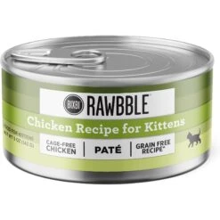 BIXBI Rawbble Chicken Pate Wet Food For Kittens, 5-oz Can, Case Of 24