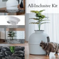 Bundle & Bliss Secret Litter Box Hidden Cat Litter Box Plant -Furry Friends 897430 PT4. AC SS1800 V1687885967