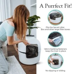 Bundle & Bliss Reusable Cat Litter Liners, 3 Count -Furry Friends 897454 PT3. AC SS1800 V1687885907