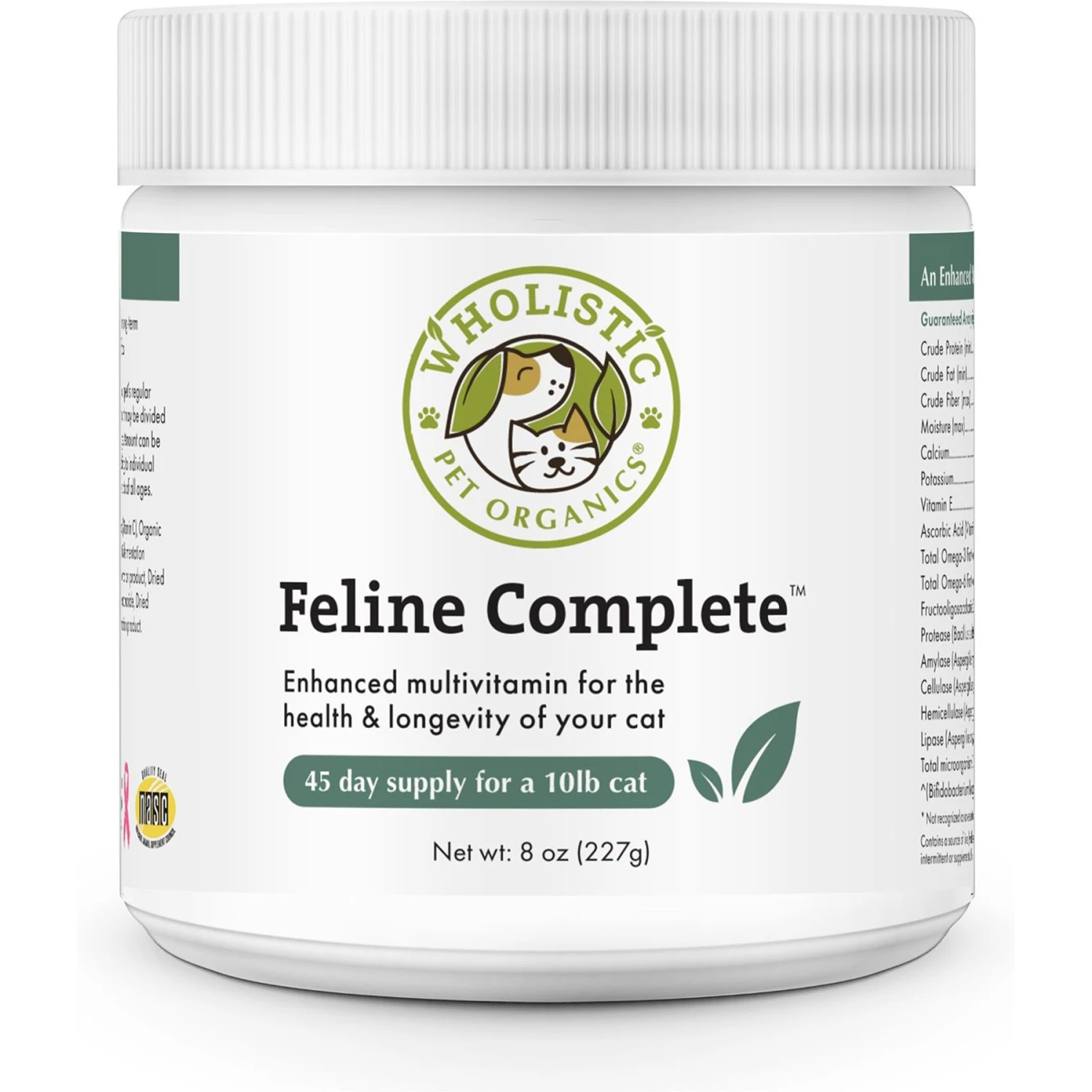 Wholistic Pet Organics Feline Complete Powder Supplement For Cats, 8-oz Jar 3 Wholistic Pet Organics Feline Complete Powder Supplement For Cats, 8-oz Jar