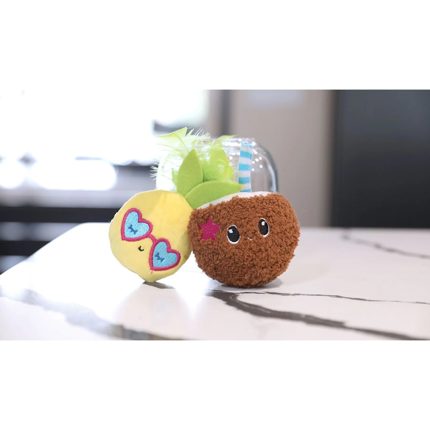 Quirky Kitty Purrfect Pina Colada Catnip Plush Cat Toy, 2 Count 4 Quirky Kitty Purrfect Pina Colada Catnip Plush Cat Toy, 2 Count - Image 2