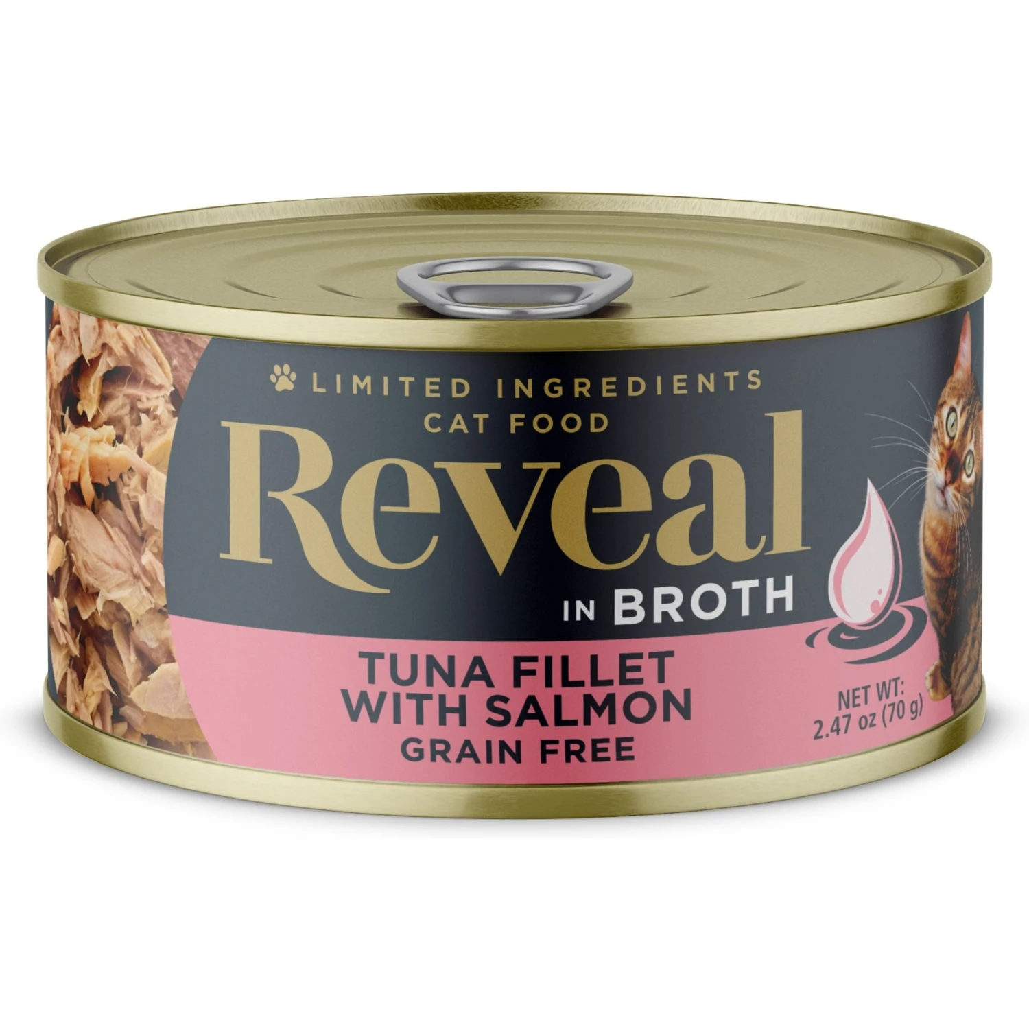 Reveal Natural Grain-Free Tuna Fillet With Salmon In Broth Flavored Wet Cat Food, 2.47-oz Can, Case Of 24 & Reveal Natural Grain-Free Tuna Fillet With Shrimp In Broth Flavored Wet Cat Food, 2.47-oz Can, Case Of 24 4 Reveal Natural Grain-Free Tuna Fillet With Salmon In Broth Flavored Wet Cat Food, 2.47-oz Can, Case Of 24 & Reveal Natural Grain-Free Tuna Fillet With Shrimp In Broth Flavored Wet Cat Food, 2.47-oz Can, Case Of 24 - Image 2