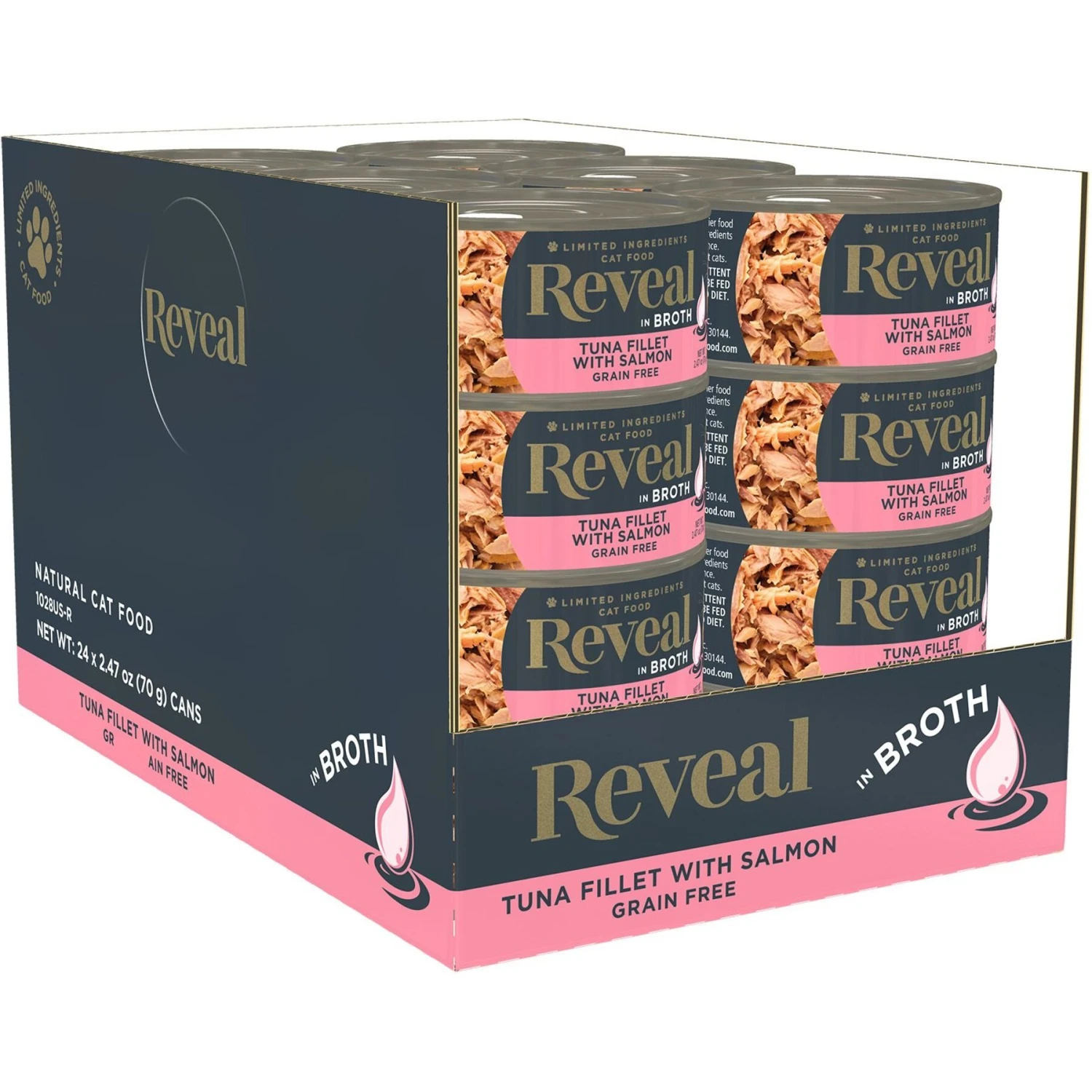 Reveal Natural Grain-Free Tuna Fillet With Salmon In Broth Flavored Wet Cat Food, 2.47-oz Can, Case Of 24 & Reveal Natural Grain-Free Tuna Fillet With Shrimp In Broth Flavored Wet Cat Food, 2.47-oz Can, Case Of 24 6 Reveal Natural Grain-Free Tuna Fillet With Salmon In Broth Flavored Wet Cat Food, 2.47-oz Can, Case Of 24 & Reveal Natural Grain-Free Tuna Fillet With Shrimp In Broth Flavored Wet Cat Food, 2.47-oz Can, Case Of 24 - Image 4